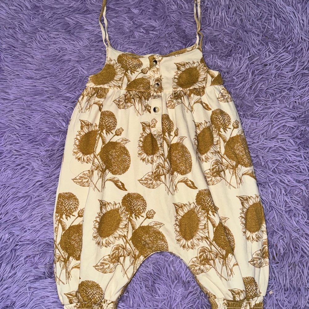 Kate Quinn Cream and Brown Sunflower Bodysuit
